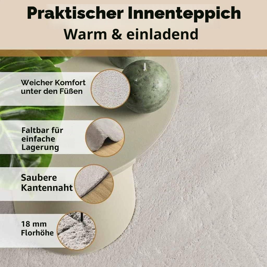 vidaXL Teppich HUARTE Sand 160 x 230 cm Polyester