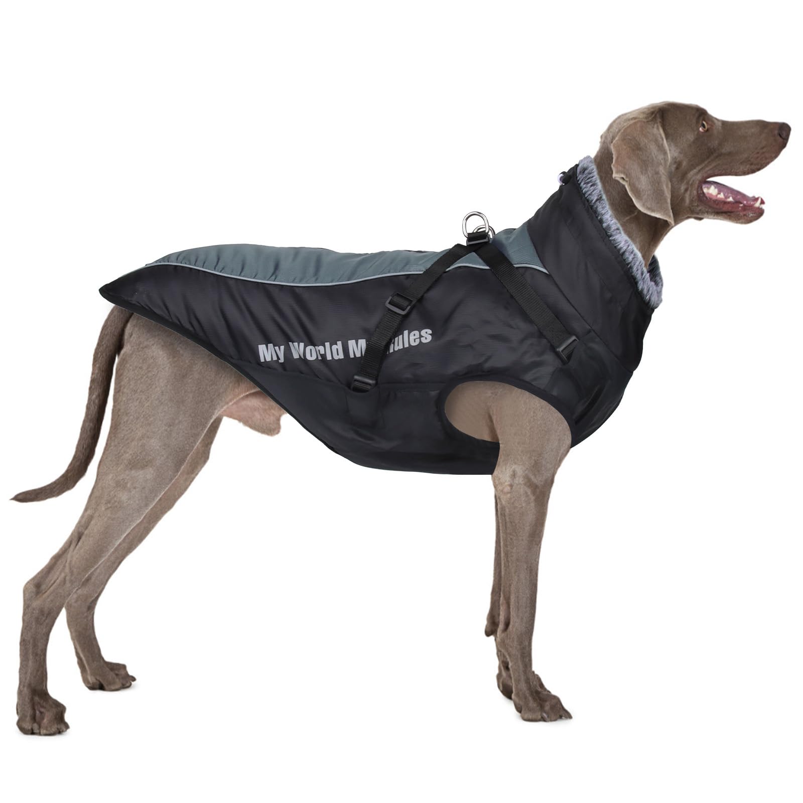 FEimaX Abrigo para Perro de Invierno Impermeable Chaqueta de Felpa Cálido Reflectante Chaleco de Algodón Suave para Cachorro Ropa para Mascotas Perros Pequeños, Medianos y Grandes
