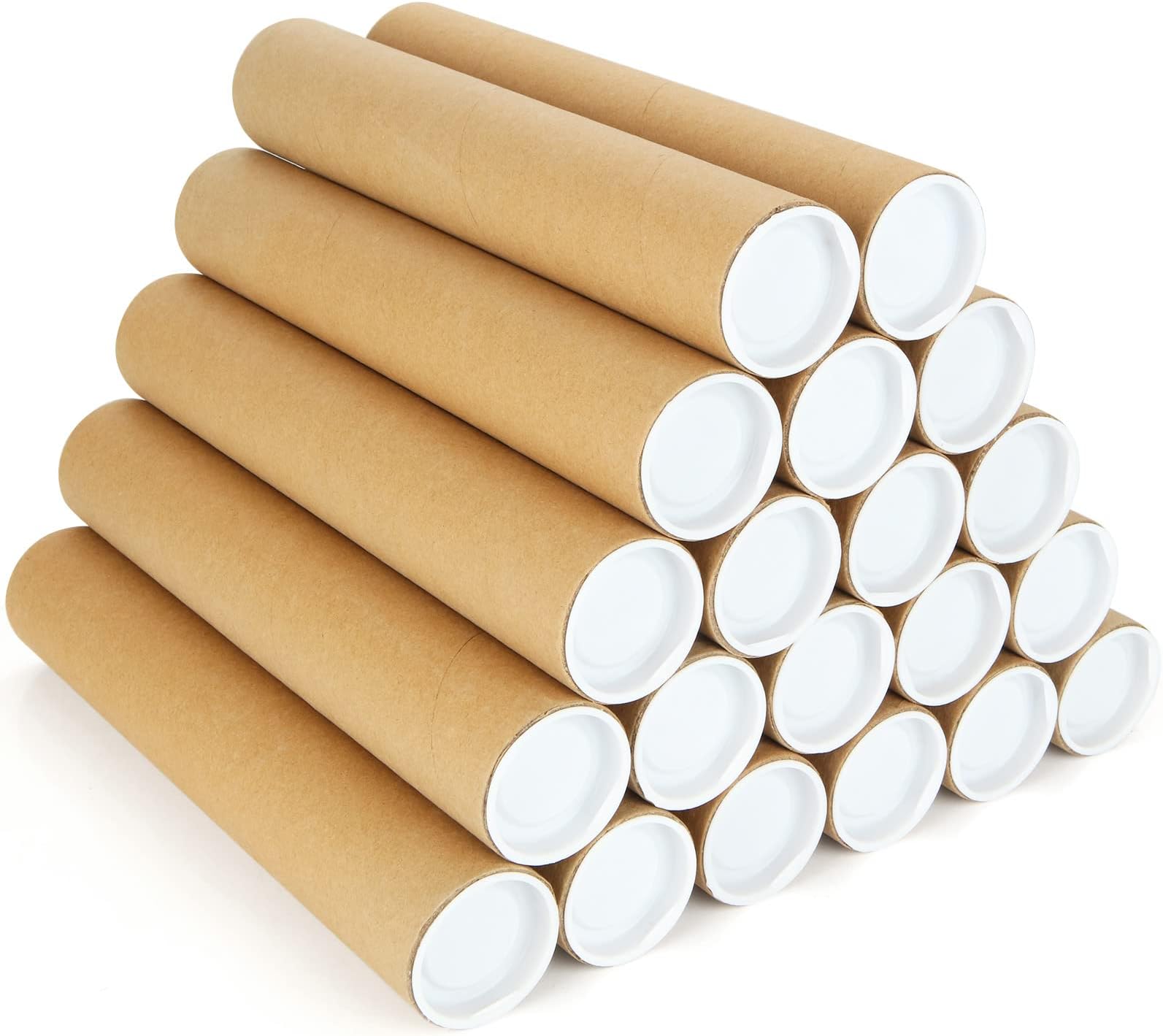 FVIEXE 20Pack Mailing Tubes, 2 Inch x 12 Inch Cardboard
