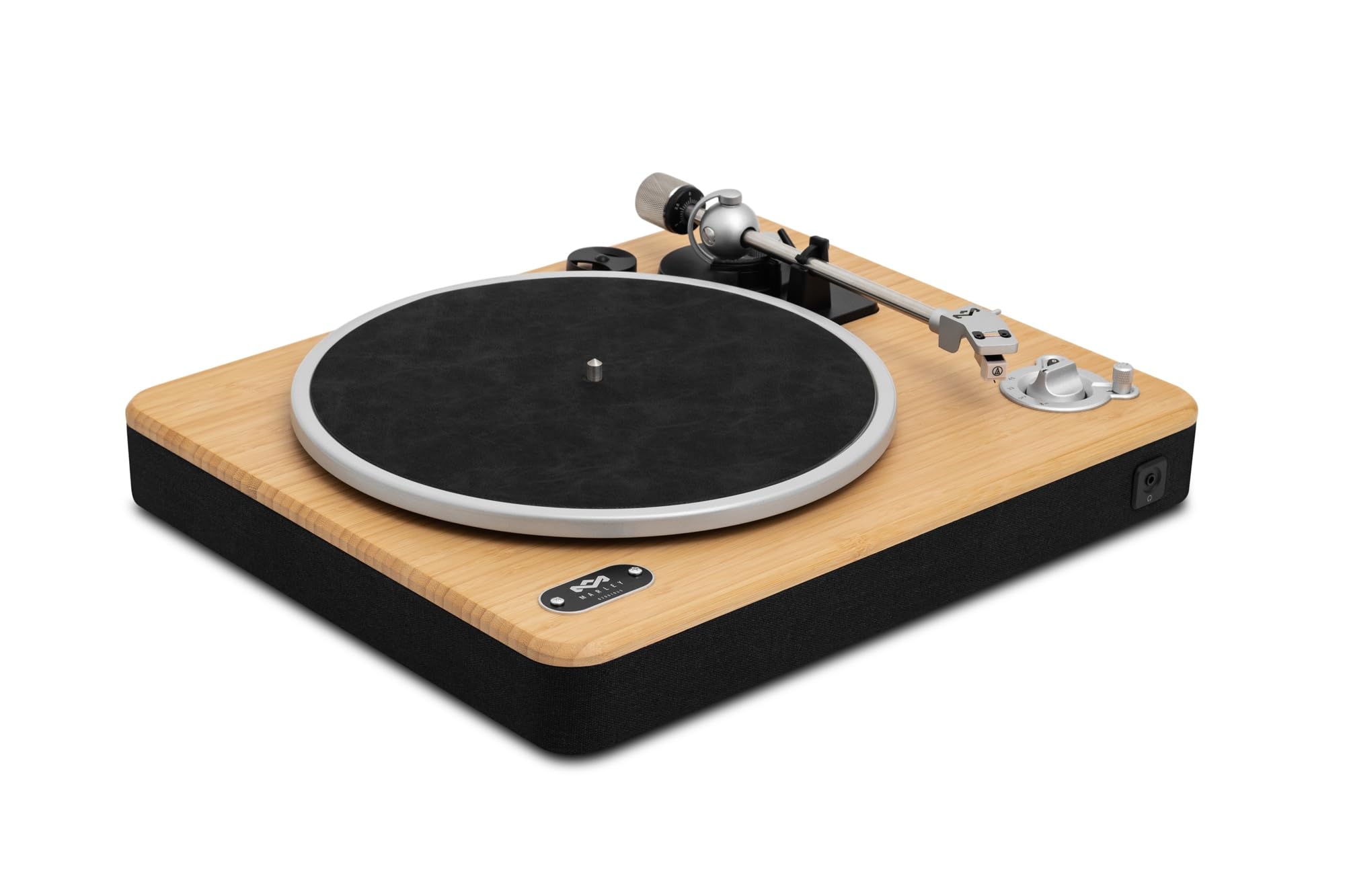 House of Marley Stir It Up Wireless 2 Platine Vinyle & Couvercle - Bambou | Tourne-disque Bluetooth 2 Vitesses, Platine Vinyle Durable, Cellule Audio-Technica