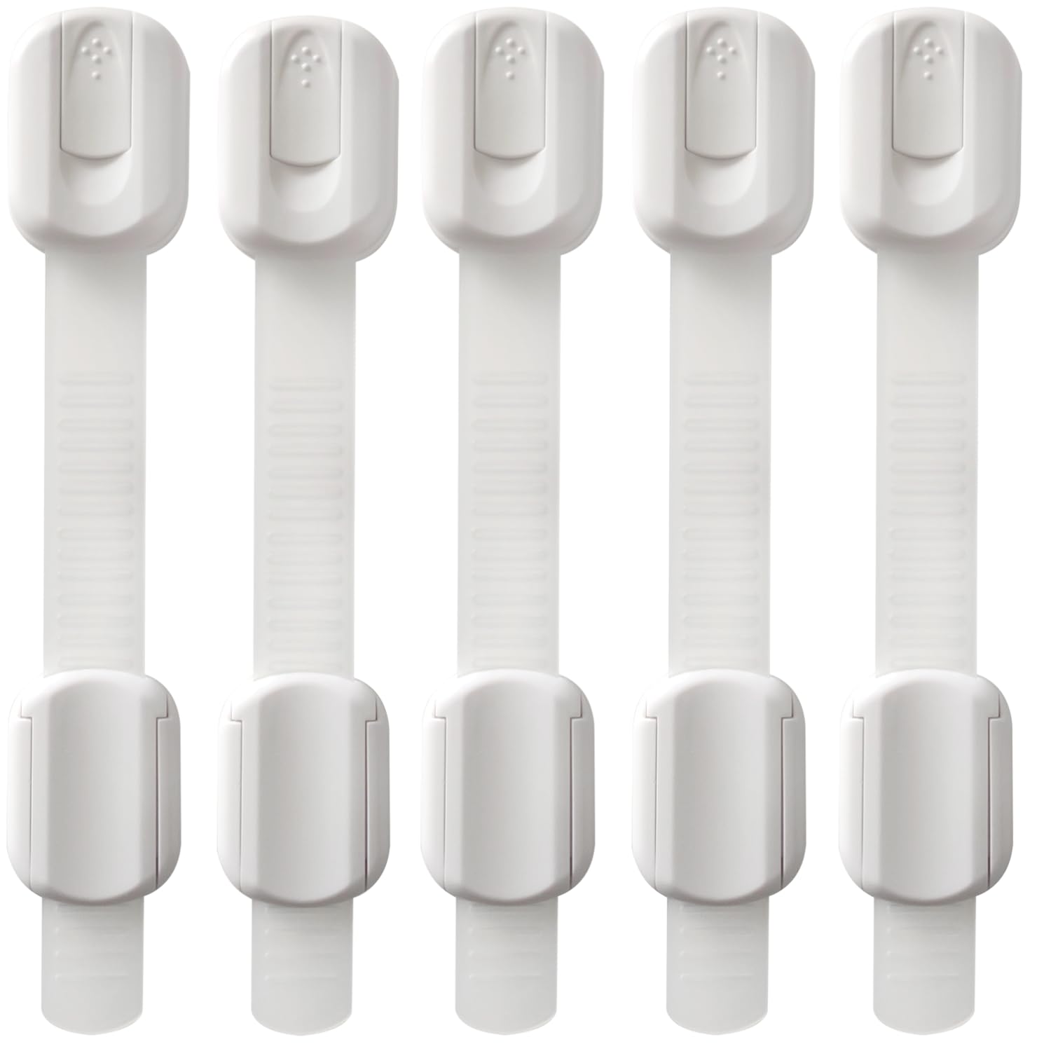 6 Pack Baby Locks Child Safety Refrigerator Cabinet Drawer Door Latches - Easy to Use - No Tools Required - Durable and Reliable - for Cabinets, Drawers, and More (white, 6 Pack)