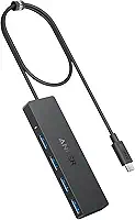 Anker Hub USB C, Hub USB 3.0 de 4 portas com transferência de dados de 5 Gbps, cabo estendido de 60 cm [carregamento não suportado], divisor USB C para MacBook tipo C, Mac Pro, iMac