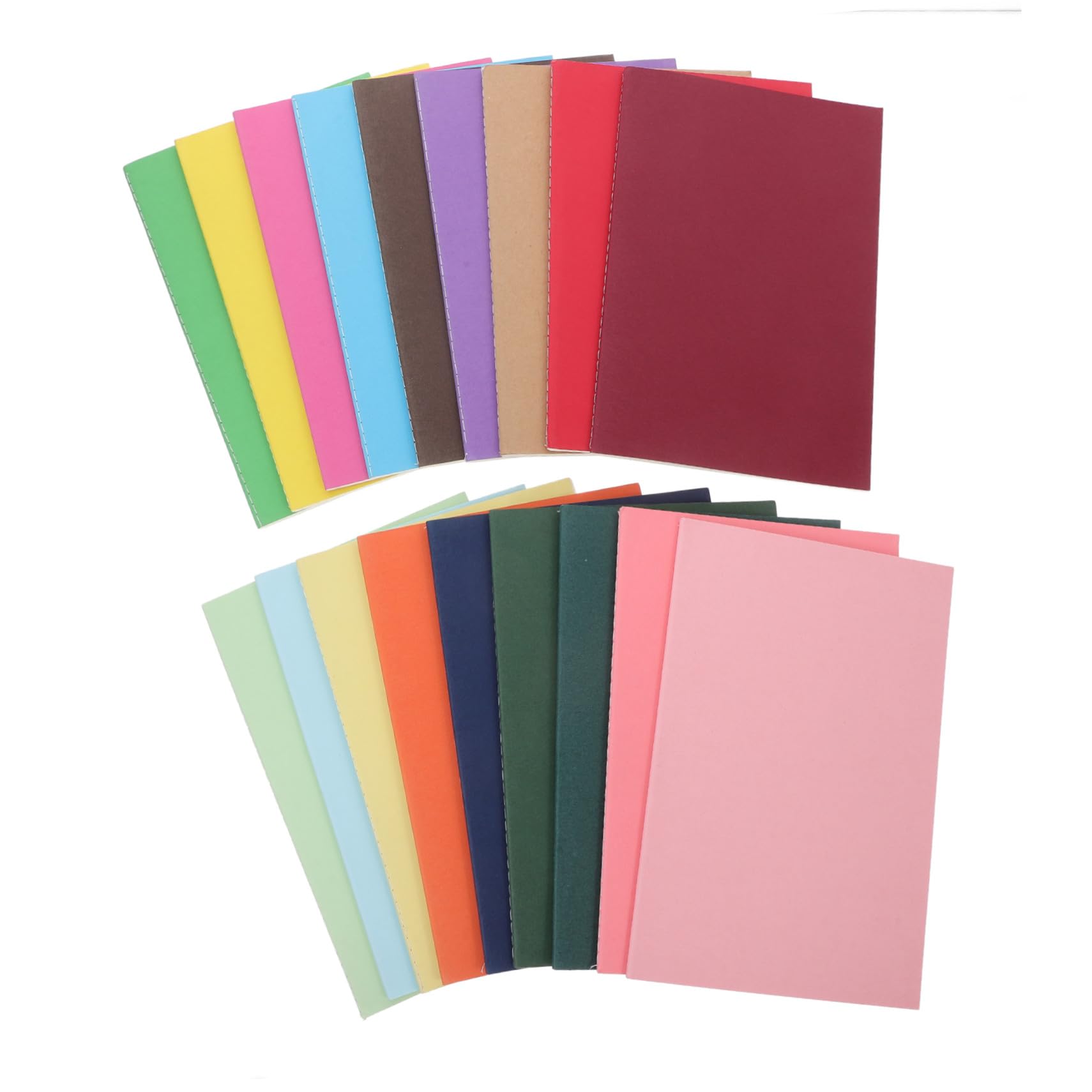 Cahiers Kraft pages blanches lot de 18 carnets de notes colorés format portable pour dessin