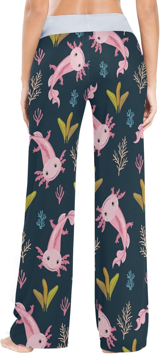 Women's Comfy Casual Lounge Pants Drawstring Palazzo Wide Leg Pajama Pants - Image 4