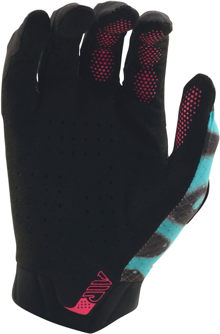Troy Lee Designs Air Adult Motocross MX Off-Road Mountain Bike BMX Glove, Membrane Black/Glo Yellow, X-Large