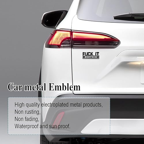 Miniatura 62 de Fuck IT Edition - Emblema para exteriores de automóvil, calcomanía 3D, emblema Fuck-IT Edition, calcomanía 3D para guardabarros, calcomanía de Azul