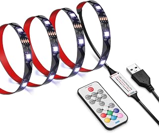 AMIR LED Streifen, 2.5M 75LEDs LED Strip 5050 RGB Lichterkette, LED Lichtband mit Fernbedienung, 18 Farbwechsel, 21 Modi, Fernseher Beleuchtung für TV-Bildschirm, Haus, Weihnachten, Party usw