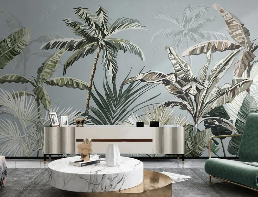 Papier peint intissé cocotier géant pour transformer votre salon en oasis