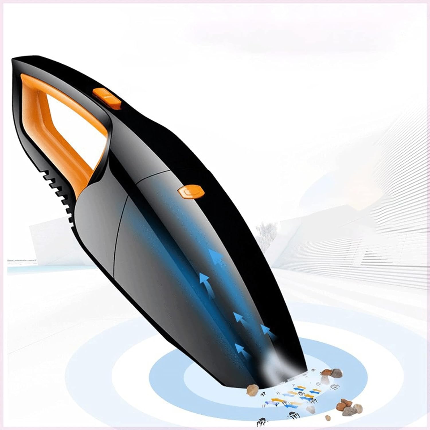Hand held Vacuum Portable Handheld Vacuum Cleaner for Car Vacuum Cleaner for Machine Car Dry Cleaning (Color : Yellow)