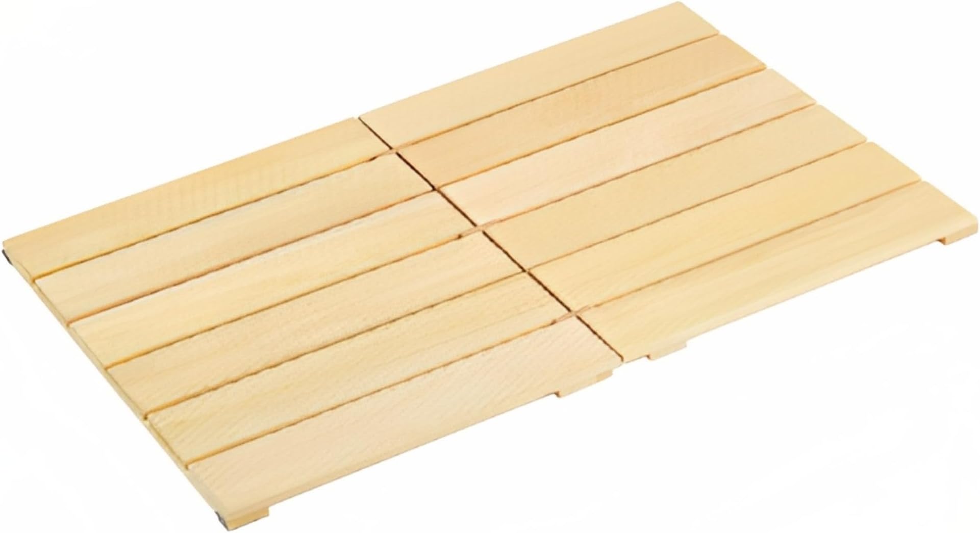 Japanese Hinoki Cypress Foldable Wooden Bath Mat, 26 x 18 Inches