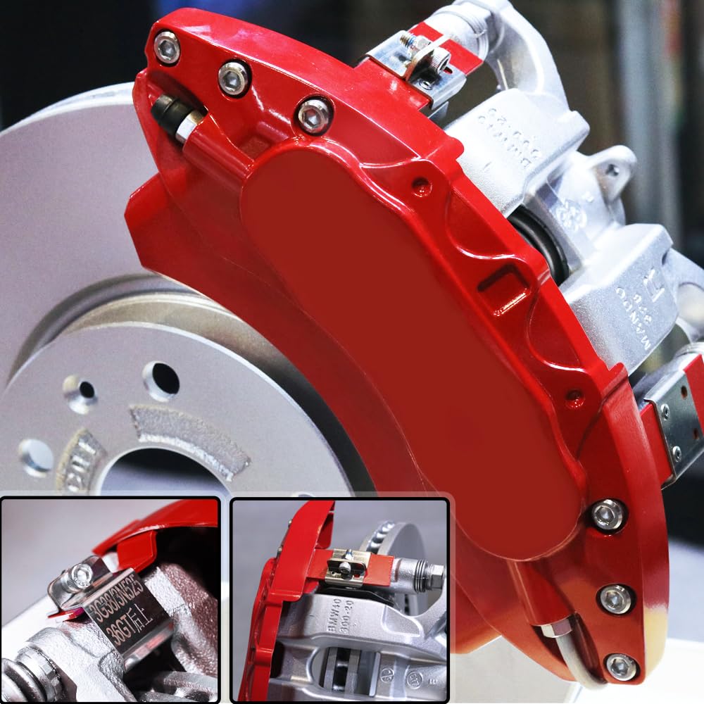 Red Caliper Covers 2025-2026 Chrysler Pacifica FWD Aluminum Set of 4 image 5