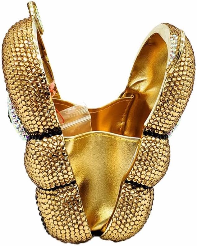 DJBM Cute Bear Rhinestone Evening Bag Animal Crystal Clutch Purses Diamond Evening Handbag for Women Party Prom