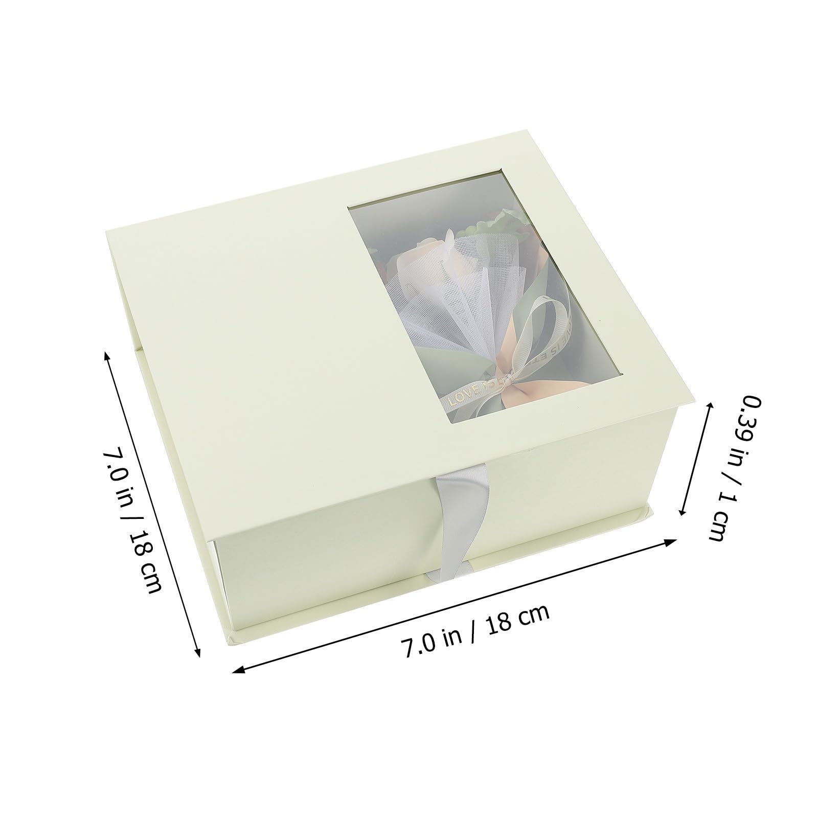 Alipis Obsequio de Flor de Jabón, Ramo de Jabones Artificiales, Caja de Obsequio, Flor de Jabón Aromática, Alta Brillantez, Hecho a Mano, Fragancia Duradera, para San Valentín y Bodas