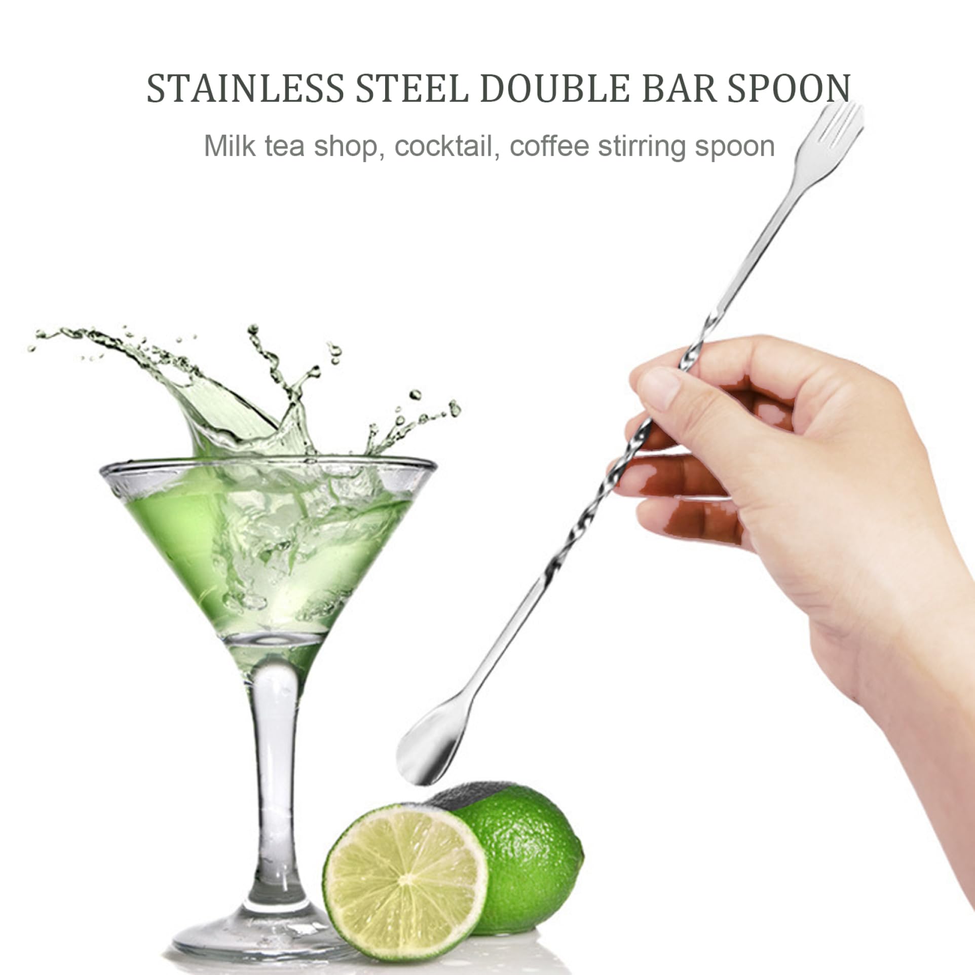 Lot De 4 Pilons à Cocktail En Acier Inoxydable De 25,4 Cm Et