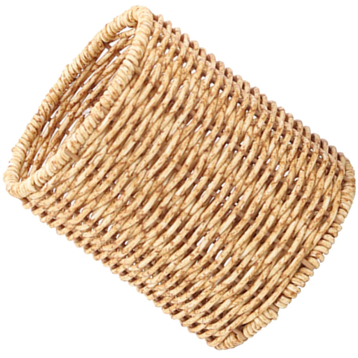 Cabilock 3 Pz Porta Penna Portapenne Da Scrivania Portapenne Multifunzione Organizzatore Del Desktop Utensile Portapenne in Rattan Simulato Matita Ufficio Penna Gel Plastica Simil Rattan