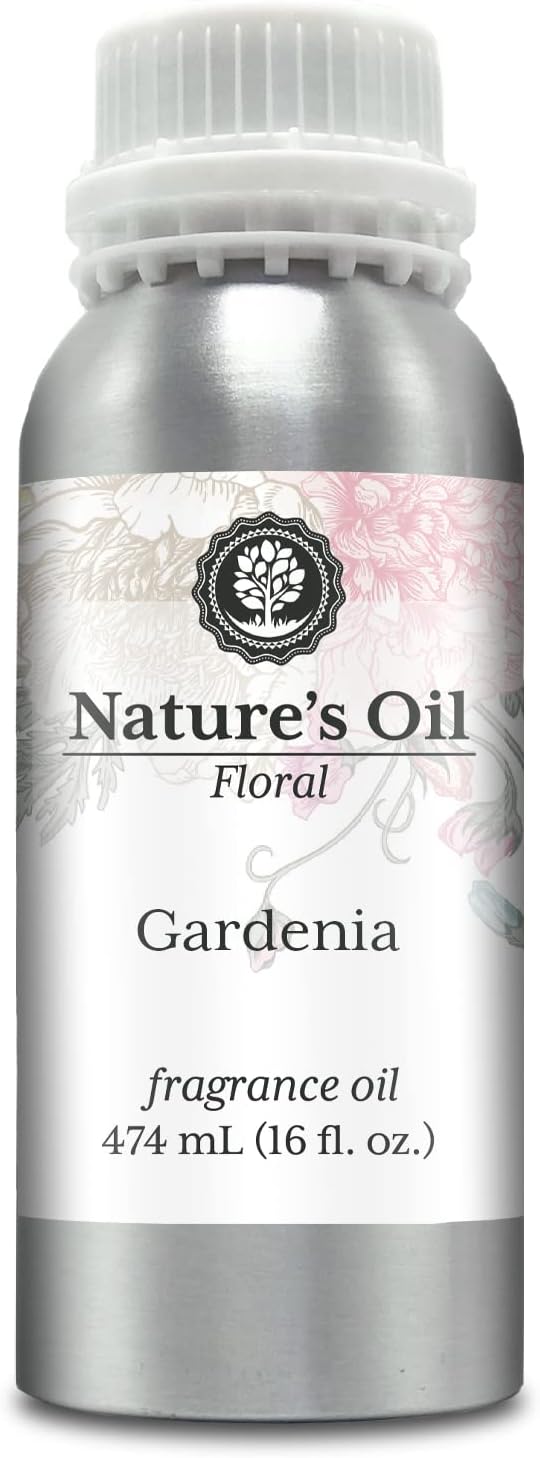 Nature’s Oil Gardenia Fragrance Oil, 16 oz - Premium Scented Oil for Candles, Soap Making, Diffusers & DIY Crafts