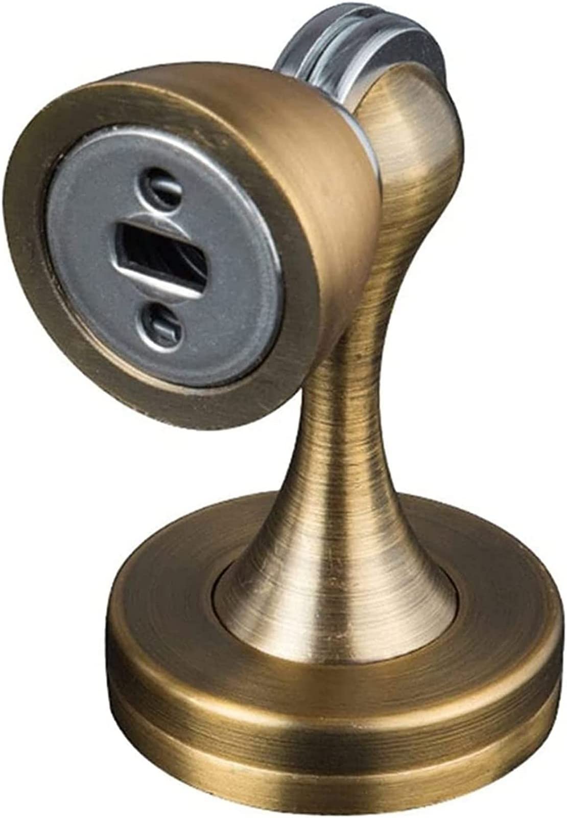 Door Stop Wall Mounted Stopper Mute and Anti-Collision Strong Magnetic, Wall-Mounted Adjustable Height, for Bathroom Kitchen, glod(Bronze)