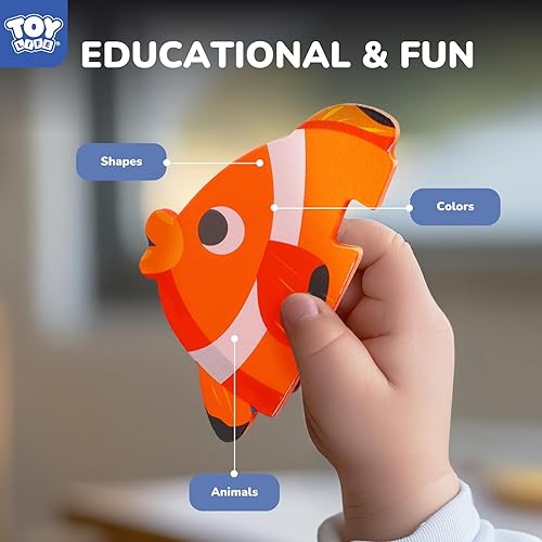 Miniatura 3 de TOY Life Rompecabezas para niños de 2 a 4 años, rompecabezas de madera para niños pequeños de 1 a 3 años, rompecabezas de 8 piezas para niños de 2 a