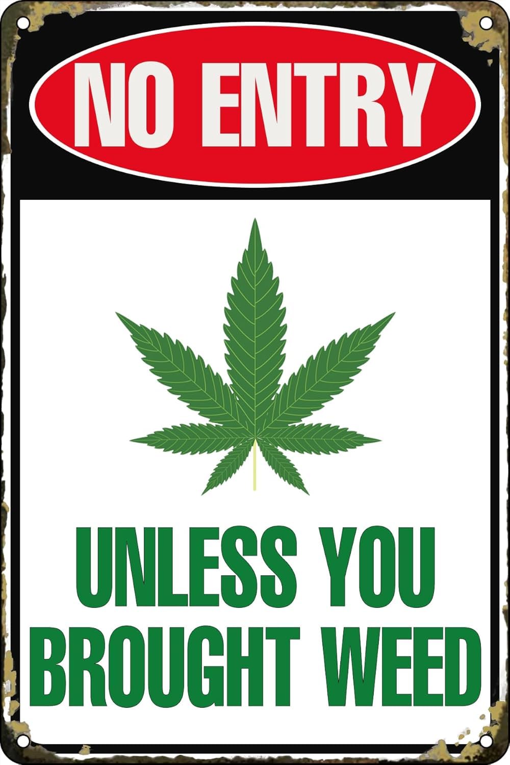 Kwqdozf Tin Sign 9 8X12 Inch Vintage Sign No Entry Metal Funny Tin Sign For Home Bedroom Decor