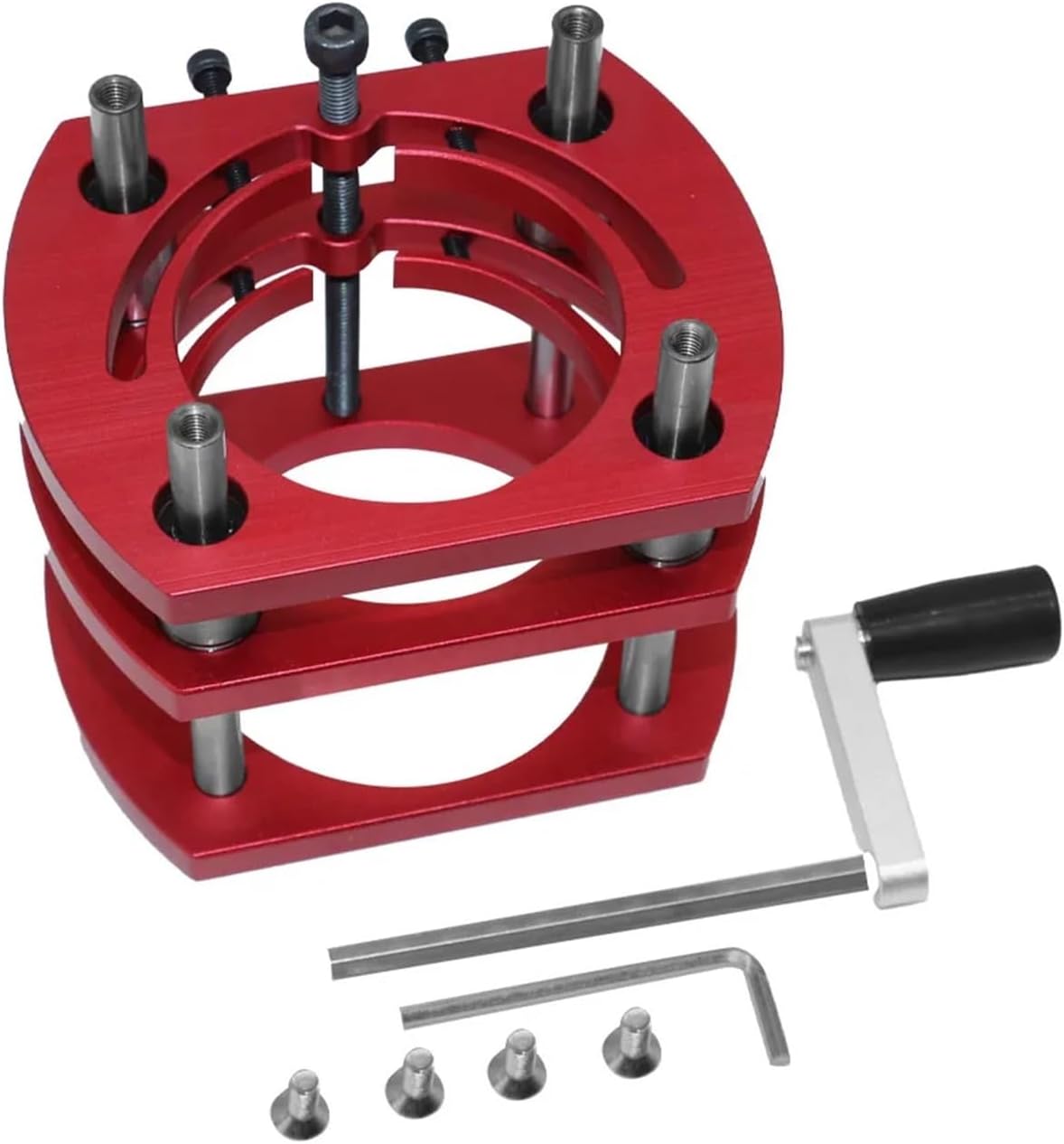 1-3 generations Plate Lift Base for Router Lift for 65mm Diameter Motors Wood Router Working Benches DIY Tools Woodworking Tool(Set A(Red))