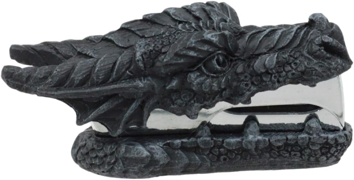 Ebros Medieval Renaissance Fantasy Decor Stationery Smaug Fire Dragon Head Staple Remover 3" Long Desktop Office Accessory Essentials Novelty Collectible Figurine for Fans of Dragons Mythical Beasts