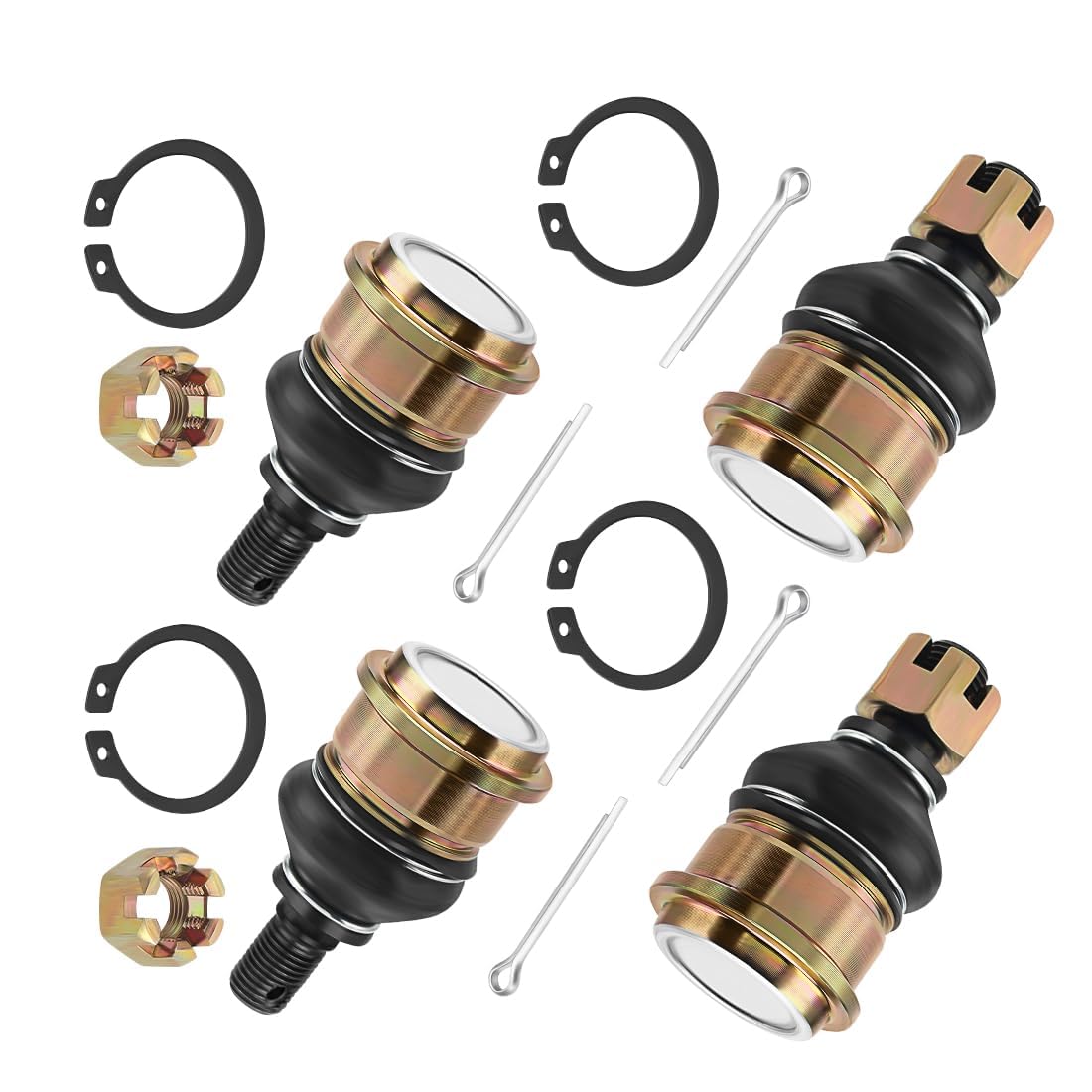4 x przednie górne i dolne przeguby kulowe pasujące do Yama-ha Grizzly 700 550 FI 4x4 Kodiak 450 700 2013-2024 3B4-23579-01-00 3B4-23579-00-00