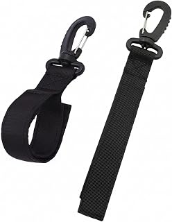 Adjustable Hook and Loop Strap for Kayak Paddles, Nylon Tie-Down for Deck Storage and Transport, Black (1 Piece)