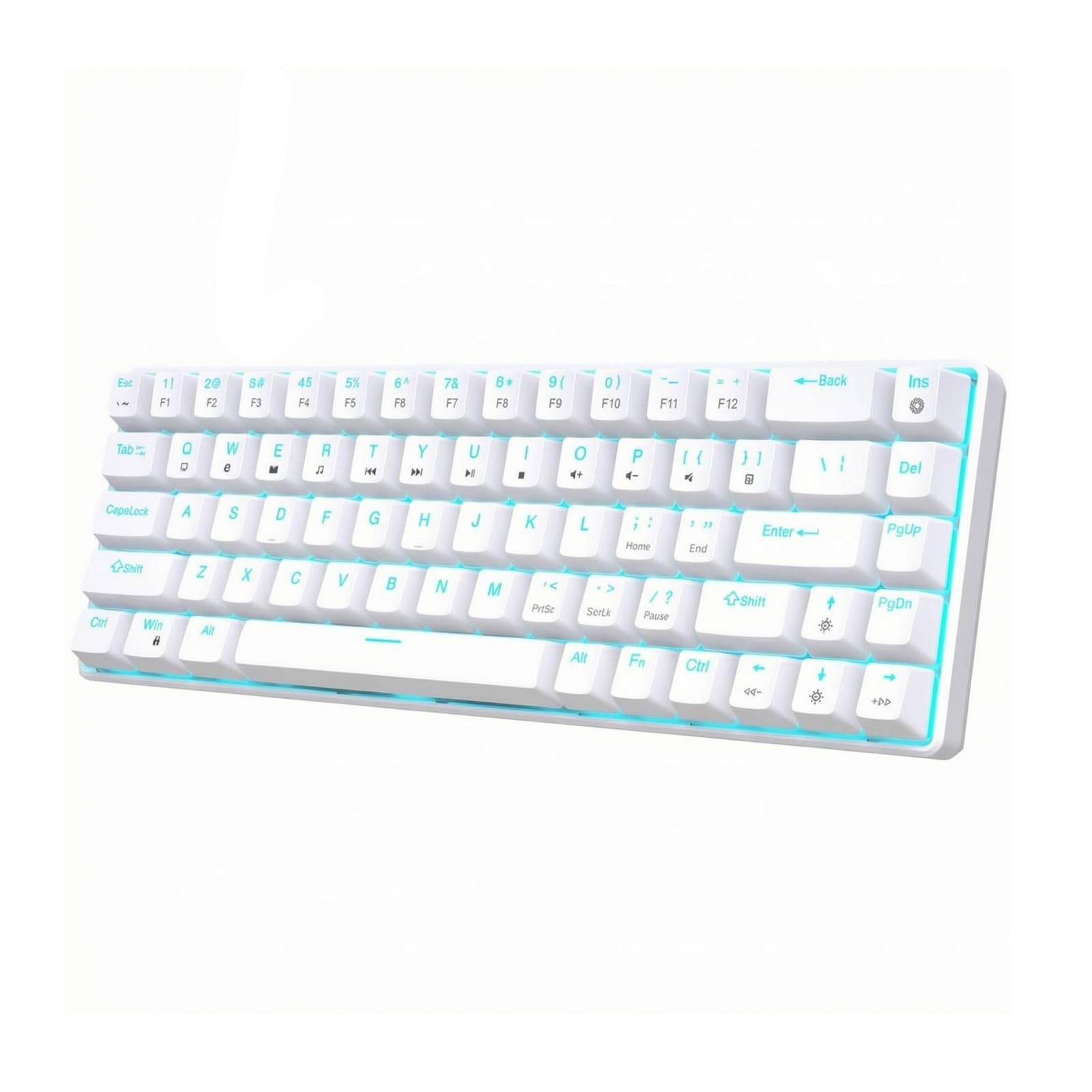 Tastiera Hot-Swappable Azzurro Ghiaccio, style to 3 | Tastiera con Cavo Rimovibile, per Scrivania, giocatore, Scrittori