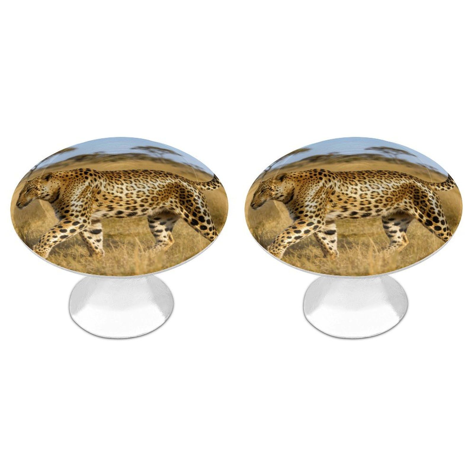FekiLoot Solo Walk on The Grassland Cabinet Knob Kitchen Drawer Knob Stainless Steel Round Drawer Pulls Modern Cabinet Hardware Vintage Dresser Drawer for Kitchen Bathroom Closet Dresser Cabinets