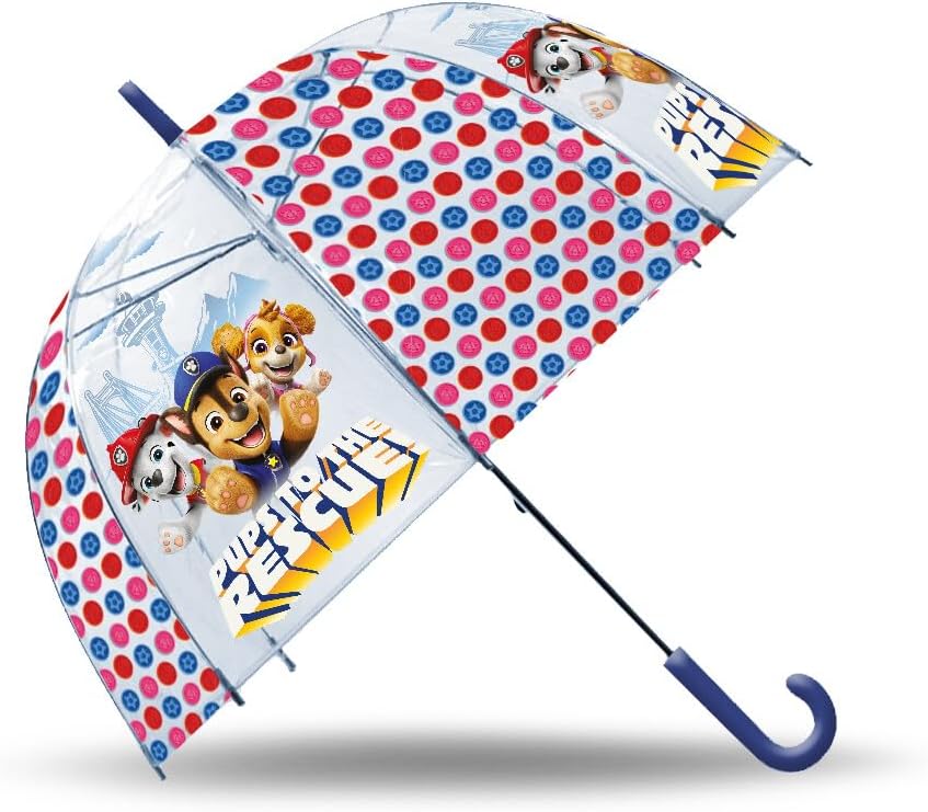 Kids Licensing - Transparent Umbrellas for Kids, Paw Patrol, 46 cm