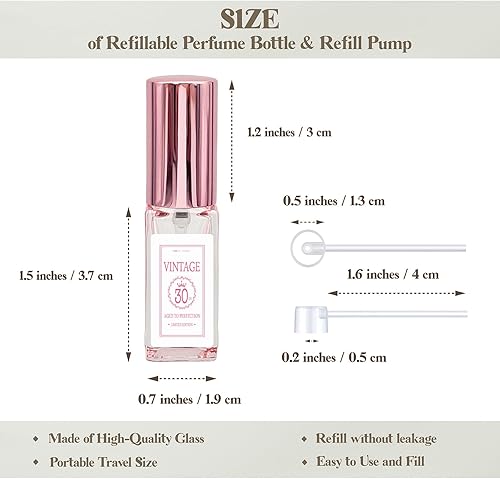 Miniatura 7 de ZomefinKiu Mini caja de almacenamiento de joyería de 30 cumpleaños para mujer, botella de perfume recargable de 30 cumpleaños, regalo para mujer de