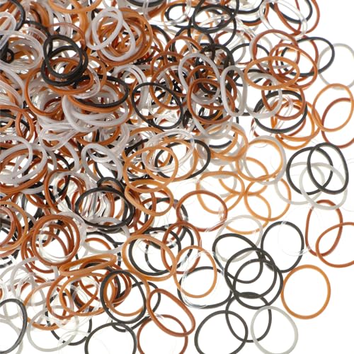 Hicarer 1000 pcs Mini Rubber Hair Bands 1/2" Soft Elastic Bands for Woman Hair Braids Ponytails & Beards Small Dreadlocks, Wedding Hairstyle and More(1.5 cm,Elegant Color)