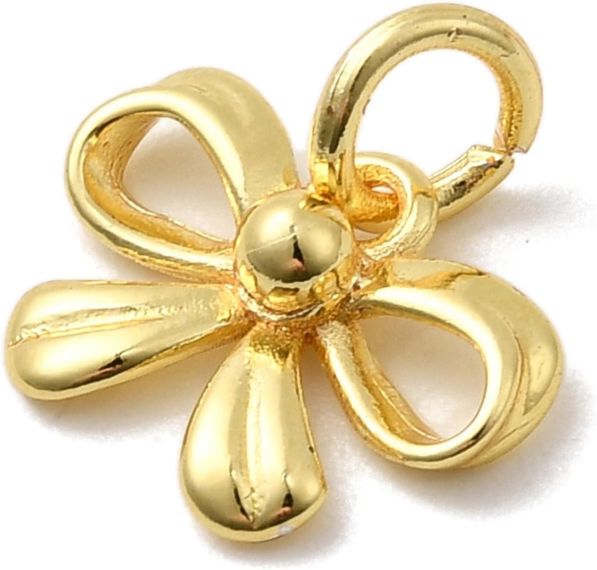 KitBeads 30Pcs Gold Plated Bow Charms Mini Flower Bowknot Dangle Brass Pendants for Jewelry Making with Jump Ring Necklace Bracelet Crafts Supplies - Image 3
