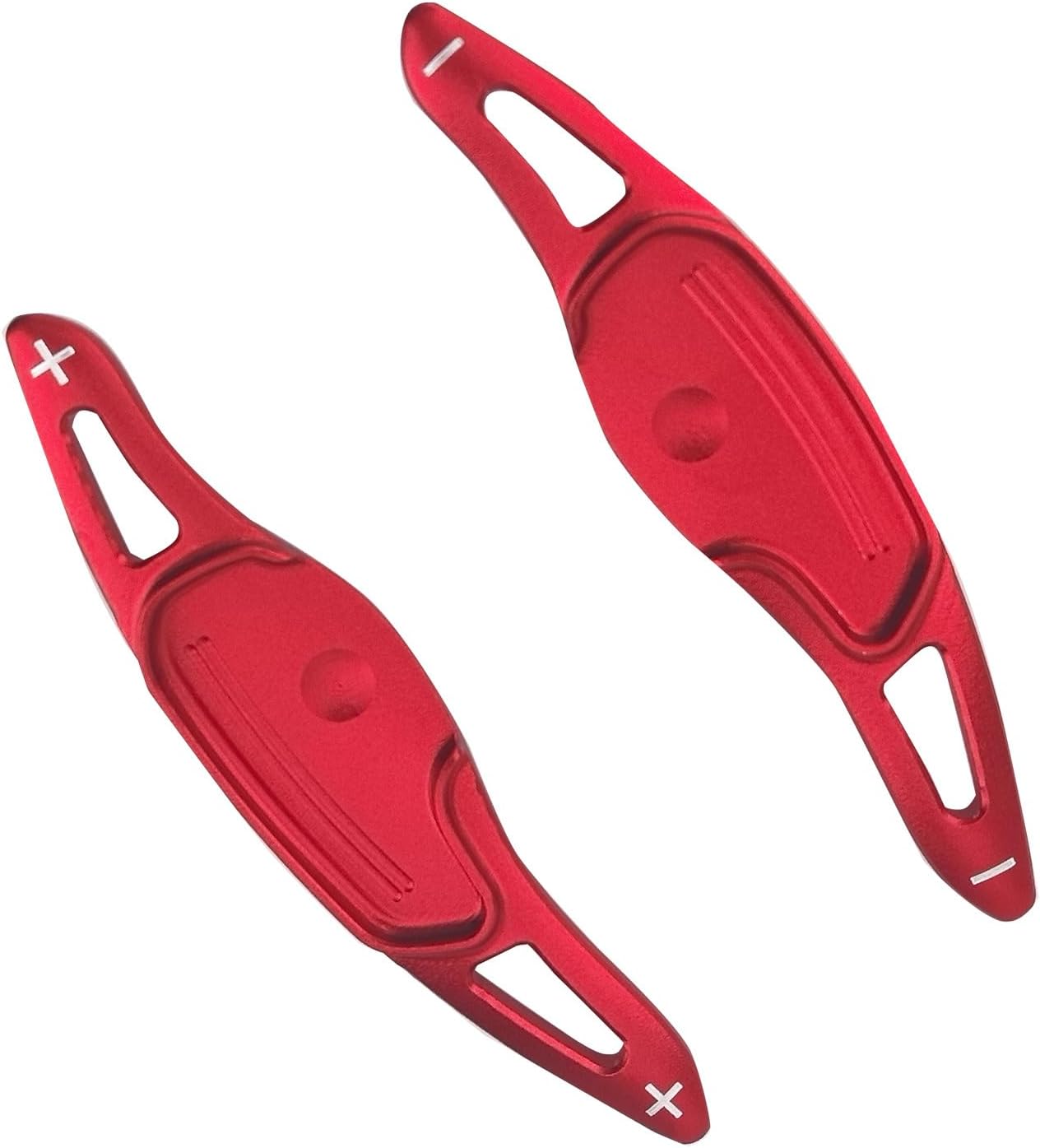 Aluminum Steering Wheel Paddle Shifter Extension Cover Trim Steering Paddle Shifter Extension Compatible with Hyundai Kona 2024-2025 Tucson 2024-2025 Sonata DN8 2024 Accessories(Red)