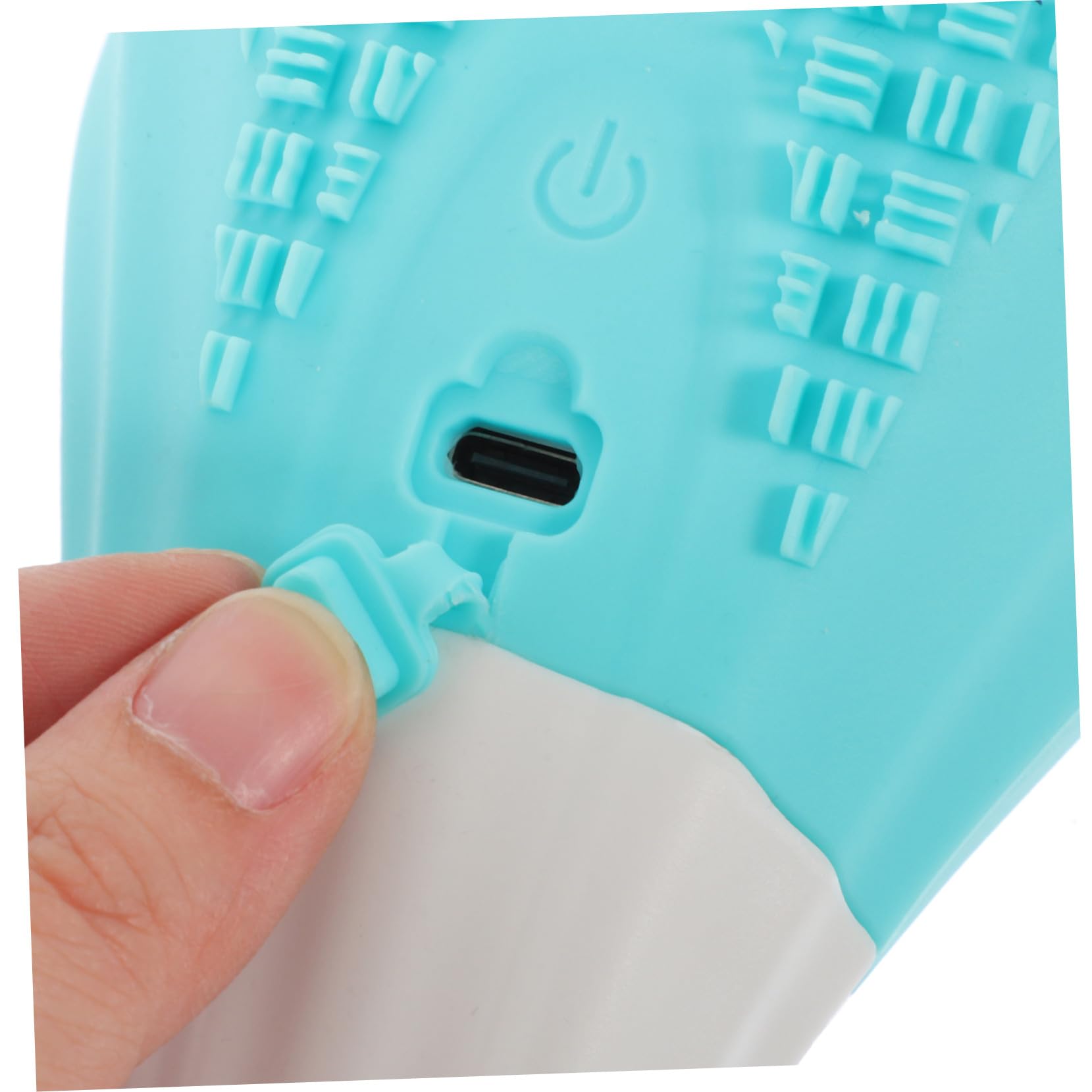 Spazzola Doccia Elettrica Blu Manico in Abs e Silicone per Pulizia Corpo e Massaggio, Facile da Usare per Uomo e Donna