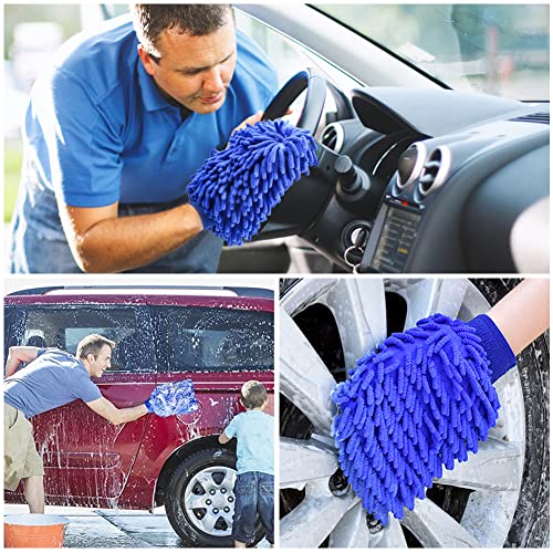 Car Wash Nozzle, Willcrew High Pressure Hose Nozzle Sprayer 8 Way Patterns Hose Soap Sprayer ​With 2 X 3.5Oz 100Cc Soap Dispenser And Washing Mitt For Car Wash, Watering Plants, Showering Pet #TOP6