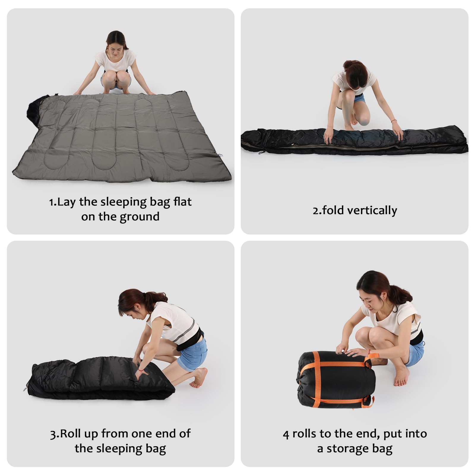 Saco de dormir con calefacción, almohadilla térmica eléctrica con 3 niveles de calefacción ajustables, almohadillas de calefacción alimentadas por USB, capucha ajustable, saco de dormir de camping de