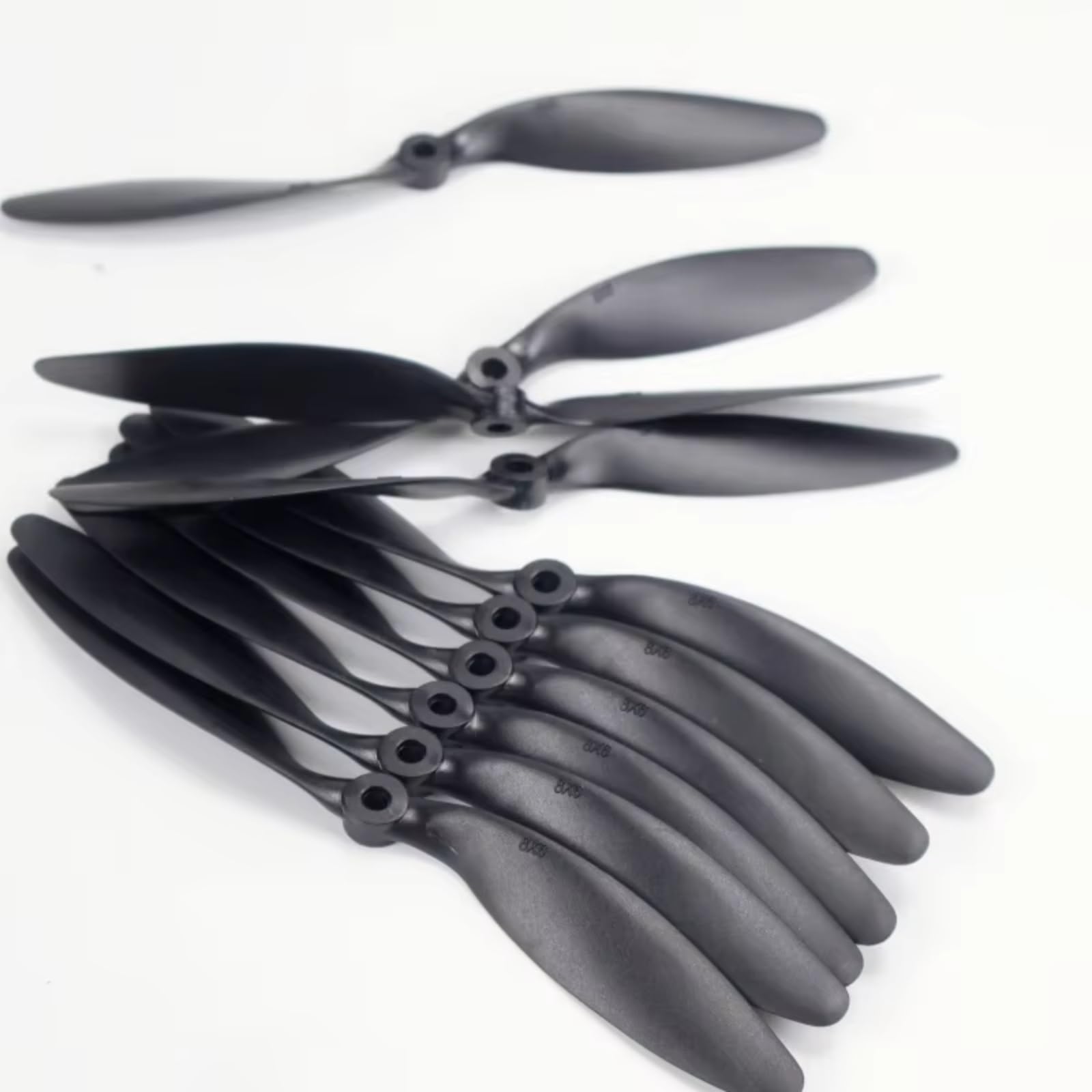 Piezas RC Hélice De Nailon 8060 De 15 Palas Hélice Doble Cuadricóptero RC De 8x6 Piezas De Avión RC Accesorios De Actualización(15pcs)