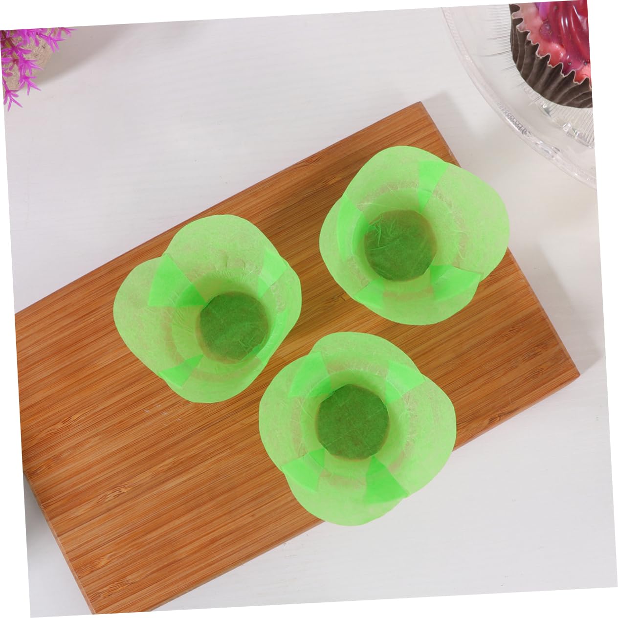 300piezas Envoltorios Para Forma De Loto Papel y Aceites Color Verde Para Cumpleaños y Bodas