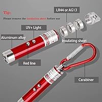 Vista 3 de 6 piezas Mini Puntero Láser Rojo Puntero de Luz LED Blanco Interactivo Juguetes de Entrenamiento para Gatos Suministros para Mascotas