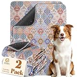 Gimars 2 Unidades 80 x 92 cm Empapadores Reutilizables para Perros, Diseño Boho Resistente