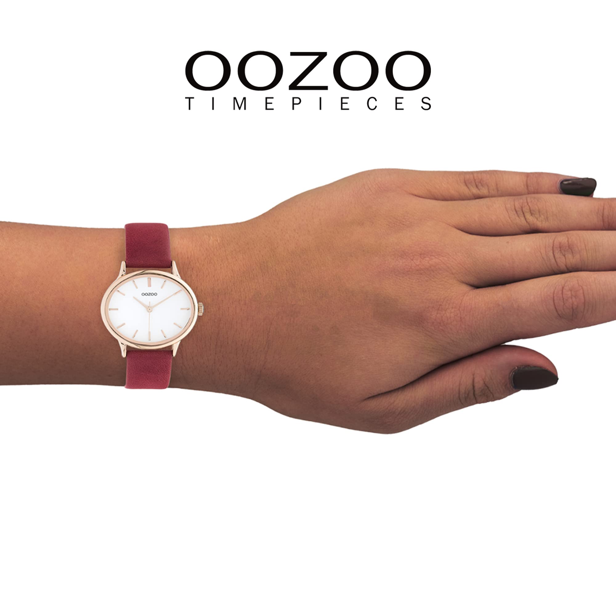 OOZOO Timepieces C10942 - Orologio da polso da donna con cinturino in pelle da 18 mm, di alta qualità per donne, elegante orologio analogico da donna rotondo