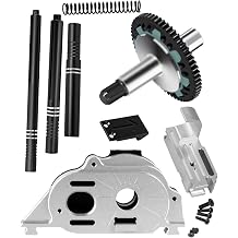 Motor Mount Gear Cover & 57T 0.8Mod Slipper Gear & Center Slider Driveshaft Upgrades Part for 1/10 Granite/Senton/Big Rock 3S BLX,1/8 Typhon 3S BLX,Silver