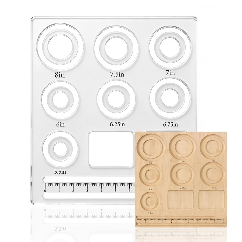 beinkmake Router Template for DIY Bead Board Woodworking Drawing Inlay Templates Clear Acrylic Carving Template for Wood Beading Board Making