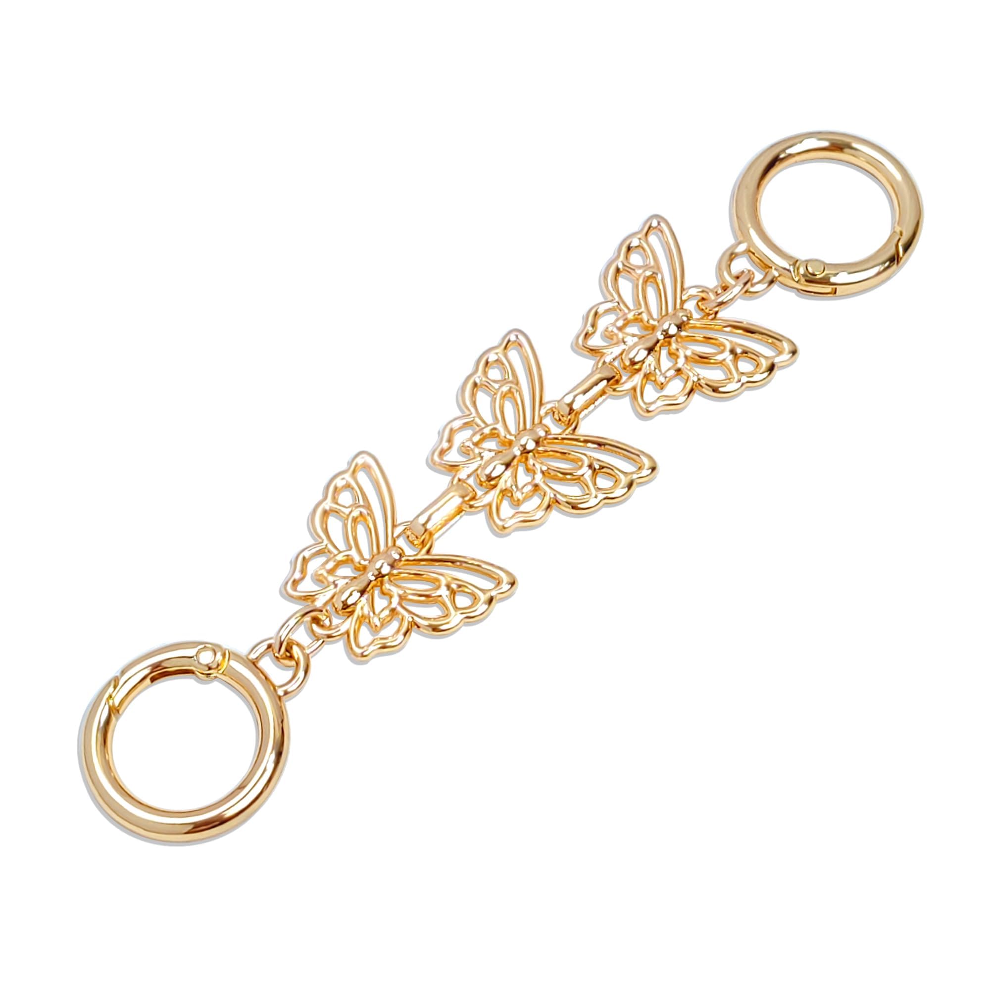 Bag Extender Chain, Butterfly Purse Charm for Handbag Strap Extension, Adjustable Purse Extender Chain, Light Gold Color-image-27