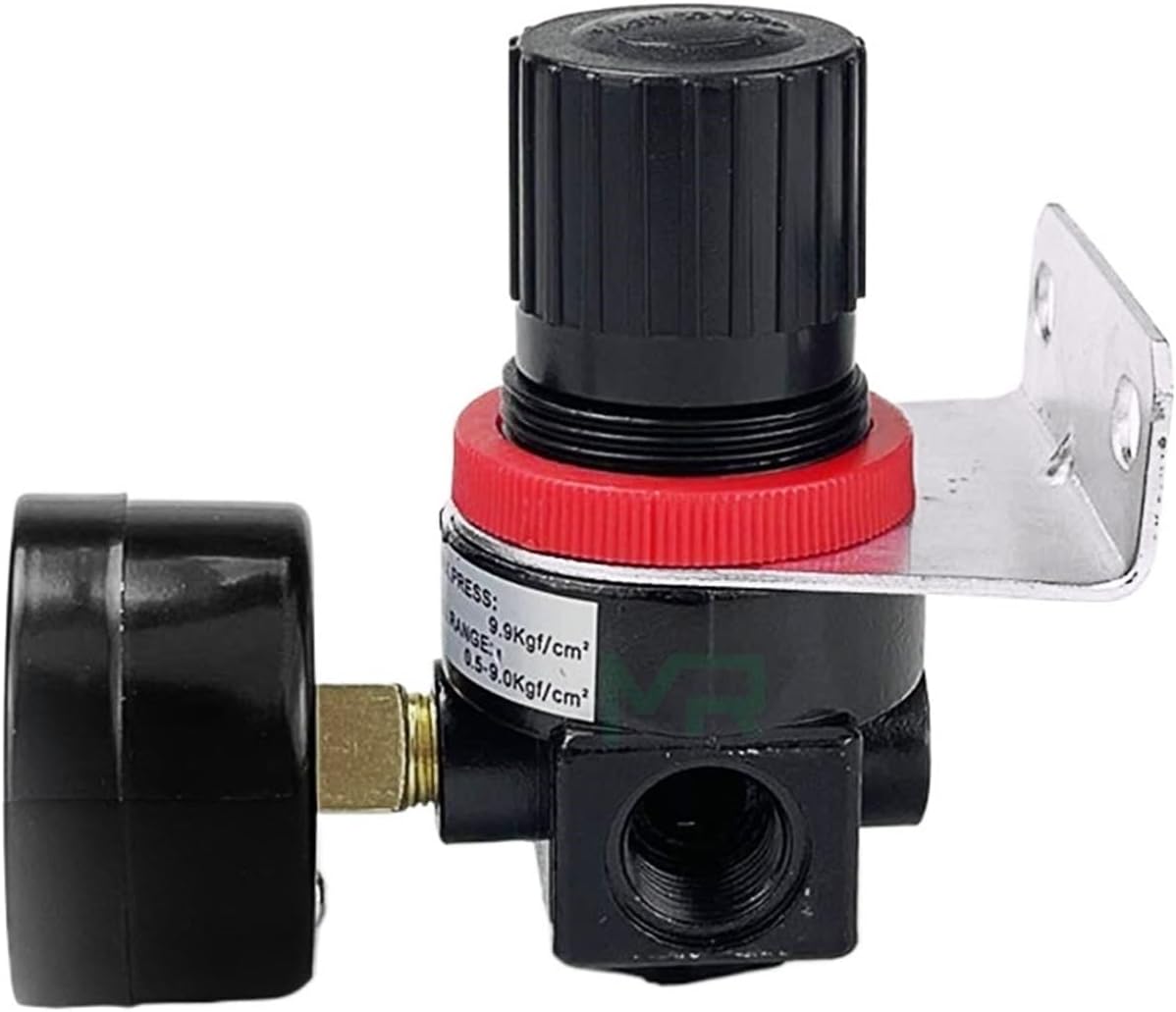 1pc AR2000 G1/4'Pneumatic Micro Air Pressure Regulator Air Filter Processing Unit Valve with Fitting(AR2000)