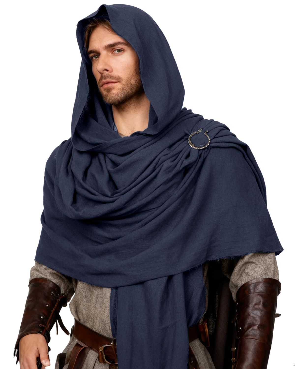 Middeleeuwse gambeson met afneembare mouwen, in de kleur zwart