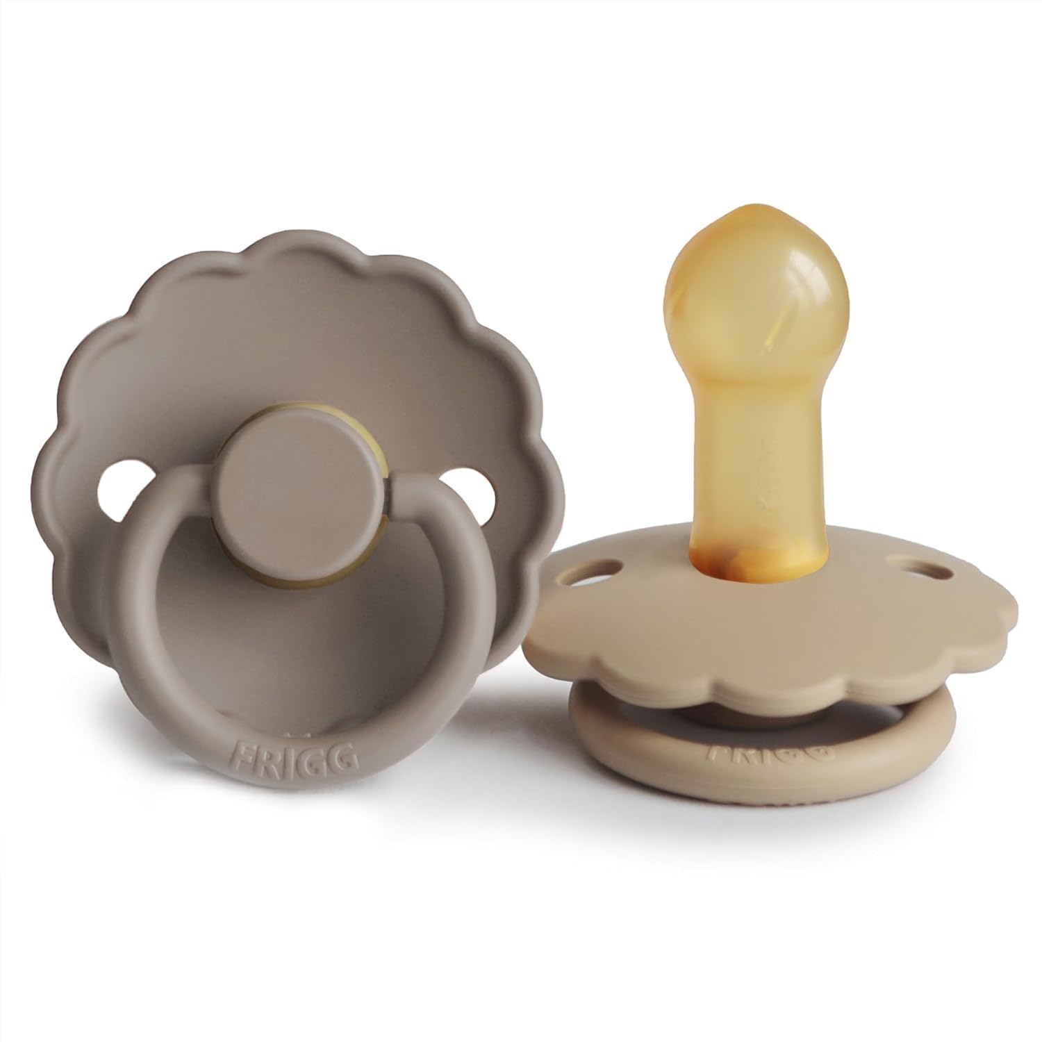 FRIGG Natural Rubber Baby Pacifier 4-Pack Sunset Bliss | Made in Denmark | BPA-Free (0-6 Months)