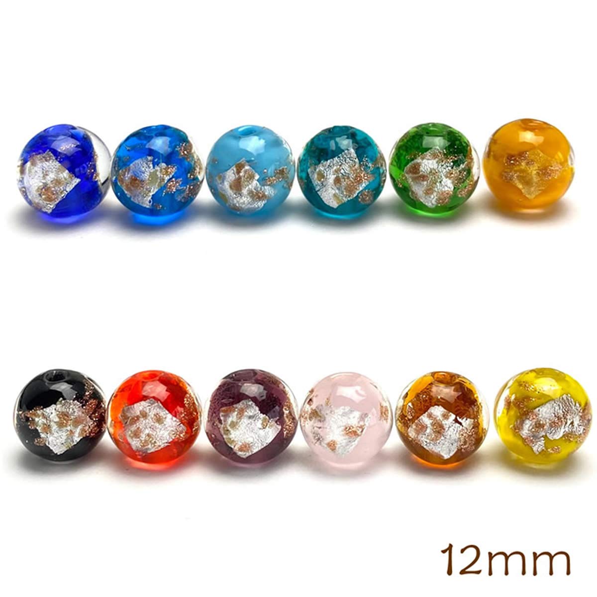 Amazon.co.jp: 【とんぼ玉 R2M】ガラスビーズ 12種12個 12mmトンボ玉