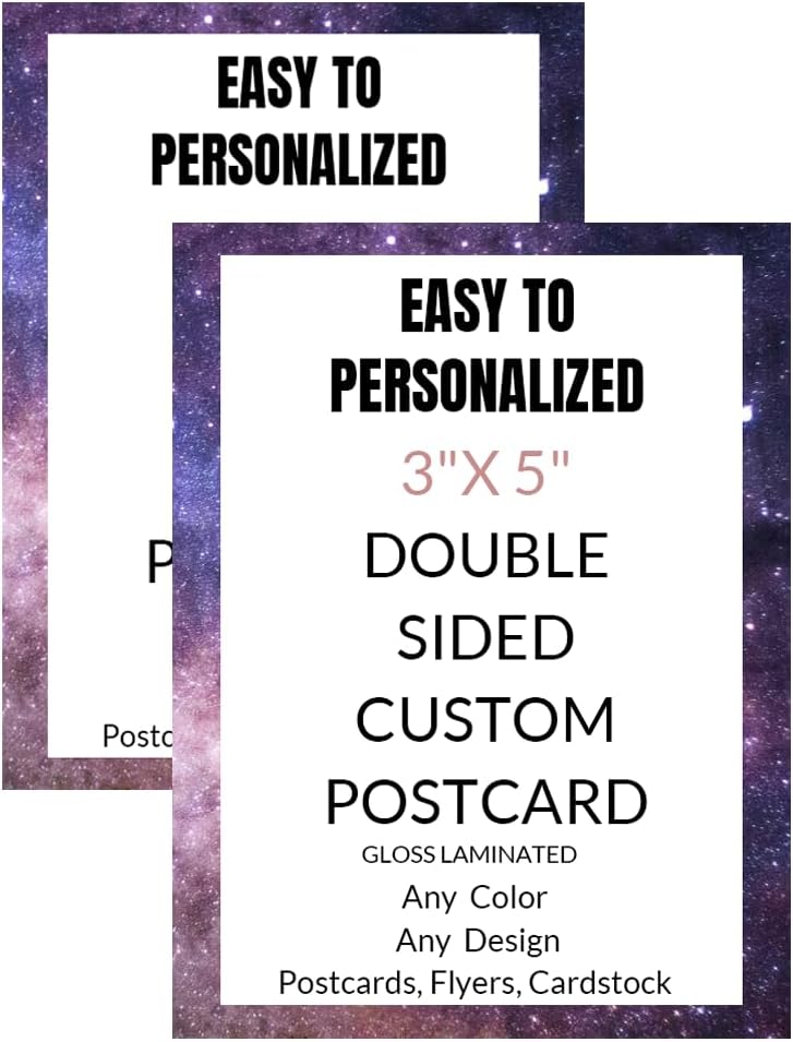 Custom Postcards 200 Pieces Personalized with Photo Logo Text Double Sided Gloss Card Stock for Invitations Announcements Thank You Cards